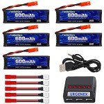 URGENEX 600mAh Lipo Battery with Charger for RC Drones