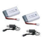 Tosiicop 650mAh Drone Lipo Battery Pack - 2 Batteries
