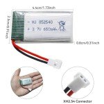 Tosiicop 650mAh Drone Lipo Battery Pack - 2 Batteries