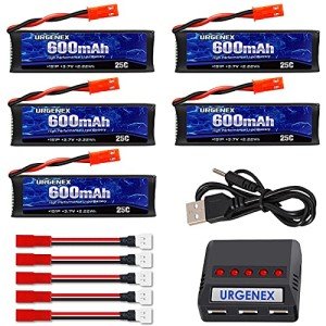 URGENEX 600mAh Lipo Battery with Charger for RC Drones