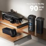 Ruko GPS Drone: 4K Camera, 3 Batteries, Foldable