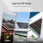 ECO-WORTHY 2-Pack 100W Monocrystalline Solar Panels