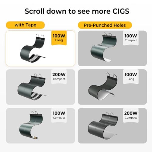 BougeRV 100W Flexible Thin-Film Solar Panel