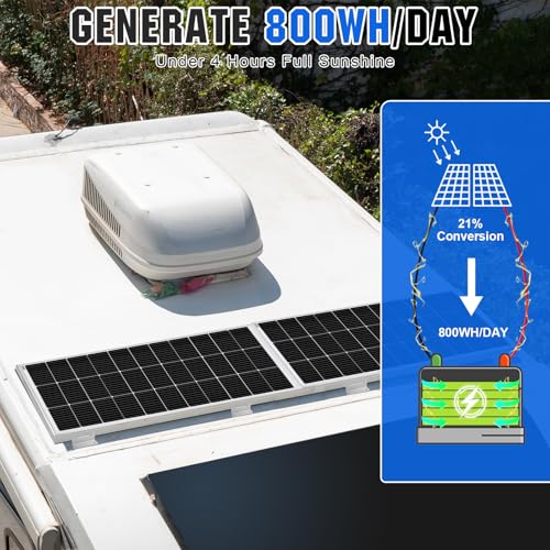 200W 12V/24V Monocrystalline Solar Panel Kit