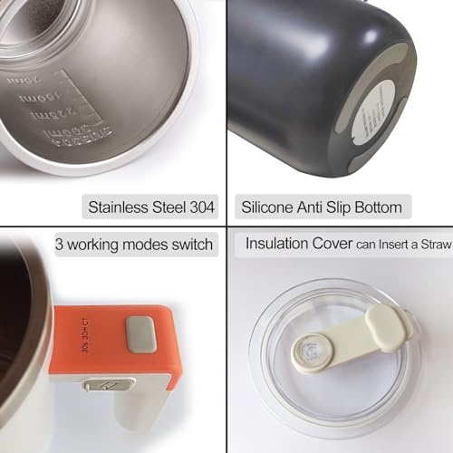 Smart Self-Heating Mug with Temperature Control - Black
