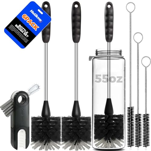 Holikme 6 Pack Bottle Brush Set - Stainless Steel