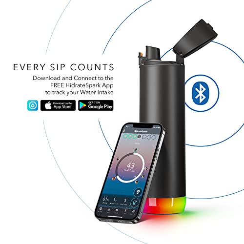 Hidrate Spark PRO Smart Water Bottle 21oz Black