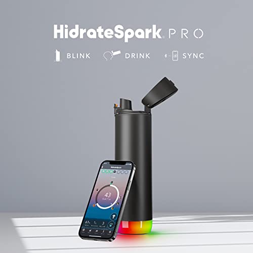 Hidrate Spark PRO Smart Water Bottle 21oz Black