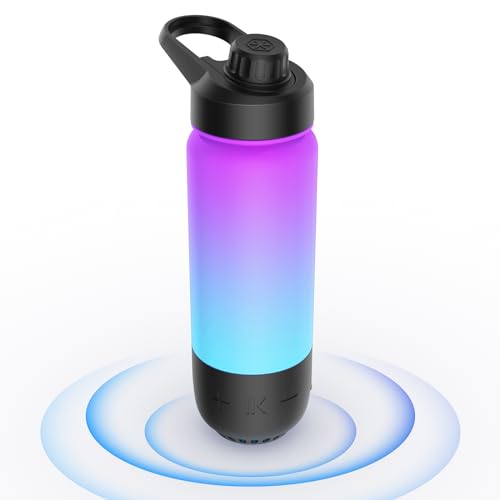 Smart Water Bottle with Bluetooth Speaker & Lights
