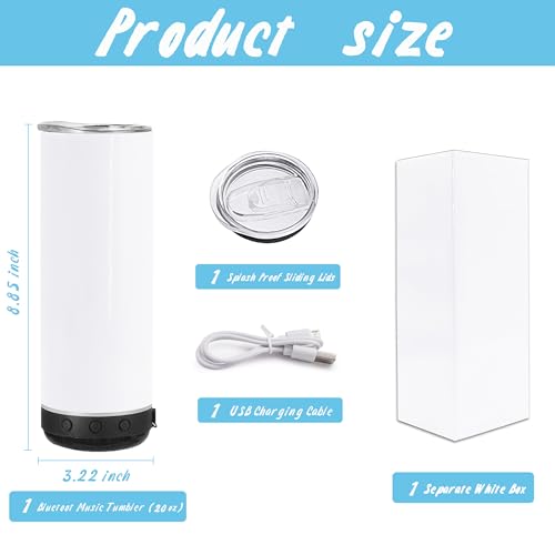 Bluetooth Speaker Insulated Tumbler Cup - 20oz