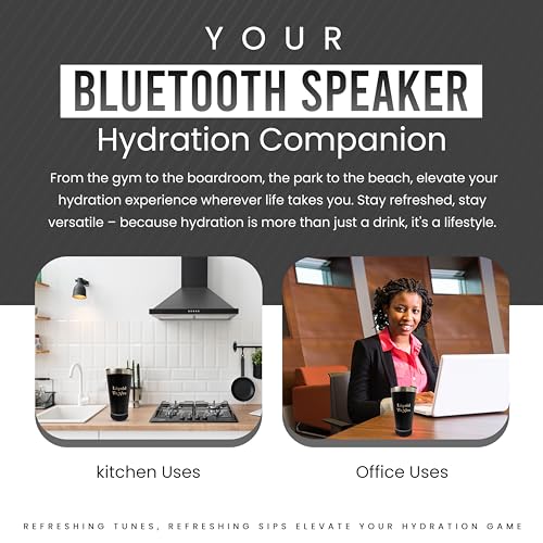 Bluetooth Speaker Tumbler with Stainless Steel Design