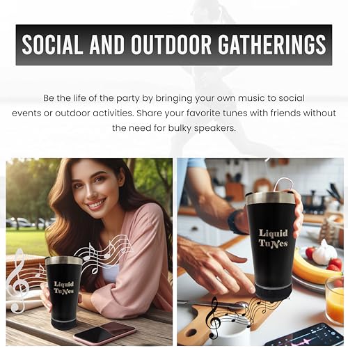 Bluetooth Speaker Tumbler with Stainless Steel Design