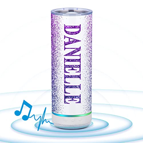 Personalized Glitter Music Insulated Travel Mug