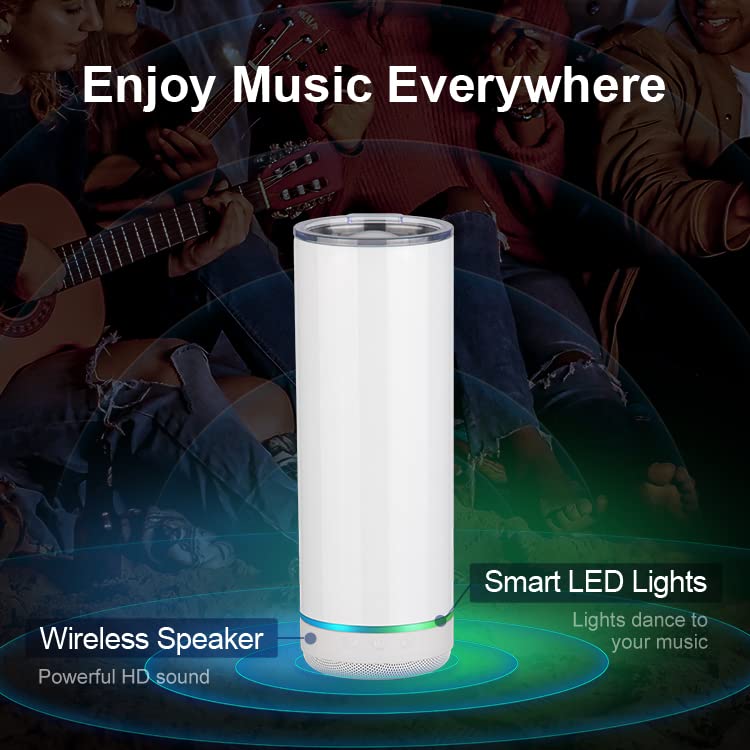 Personalized Glitter Music Insulated Travel Mug