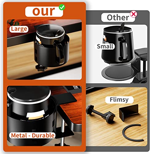Adjustable Anti-Spill Desk Cup Holder Clamp
