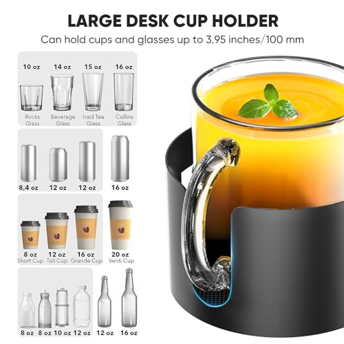 Adjustable Anti-Spill Desk Cup Holder Clamp