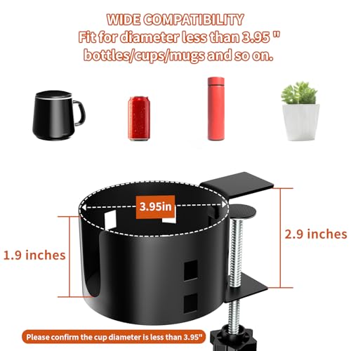 Adjustable Anti-Spill Desk Cup Holder Clamp