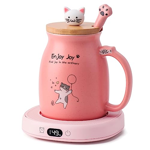 Smart Heated Cat Mug & Coffee Warmer Set