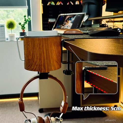 Cowinational Luxury Wooden 2-in-1 Heated Cup Holder