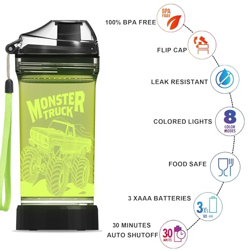 Monster Truck LED Heated Kids Water Bottle