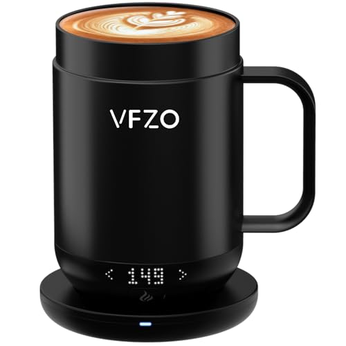Smart Self-Heating Coffee Mug with Temperature Display