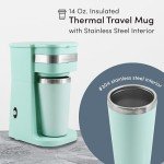 Smart Heated Coffee Maker with Travel Mug - Mint
