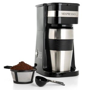 Mixpresso Heated Coffee Maker & Travel Mug Set