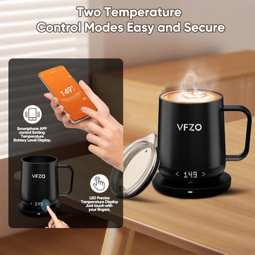Smart Self-Heating Coffee Mug with LED Display