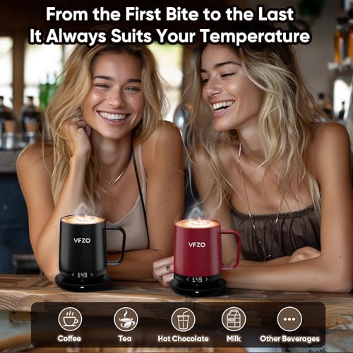 Smart Self-Heating Coffee Mug with LED Display