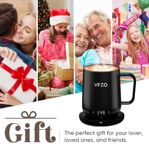 Smart Self-Heating Coffee Mug with LED Display