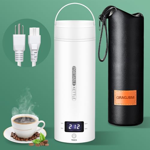 Compact Electric Kettle with Temperature Control - White