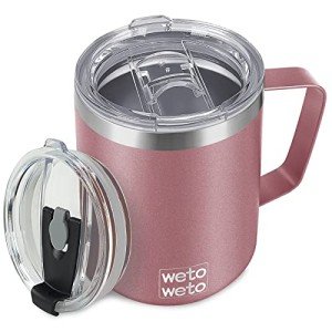 Smart Heated Travel Mug, 14 oz, Rose Gold