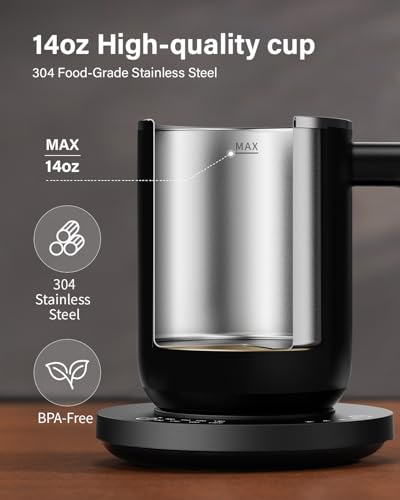 Smart Heated Coffee Mug & Warmer Set, 14 oz