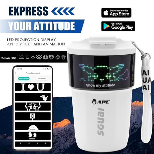 Smart Pixel Coffee Cup with LED Display