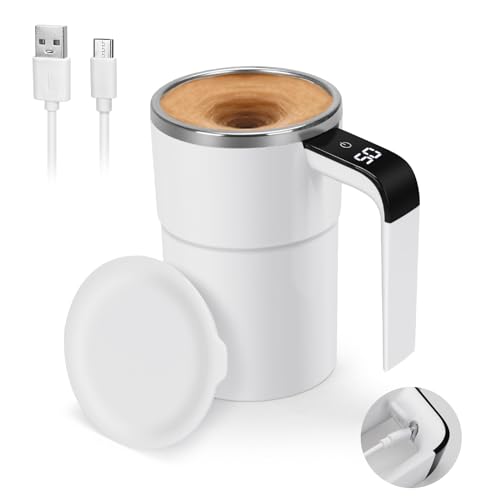 Smart Self-Stirring Coffee Mug with LED Display