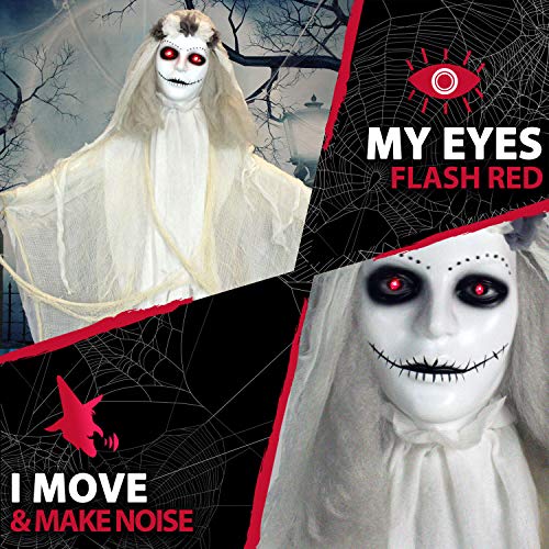 Animated Moaning Skeleton Bride Halloween Prop