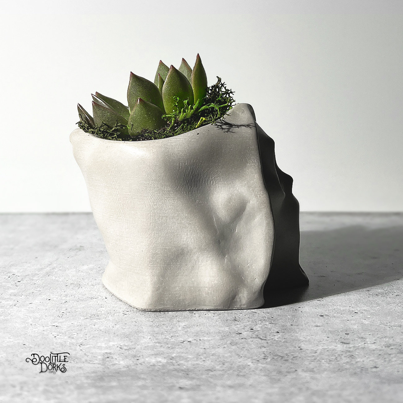 Ghost Face Scream Concrete Planter - Desk Planter