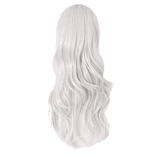 Long Silver Gray Curly Costume Wig - 28
