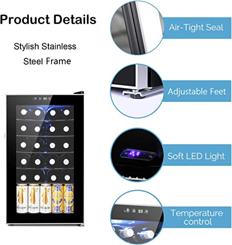 24-Bottle Wine and Beverage Mini Fridge