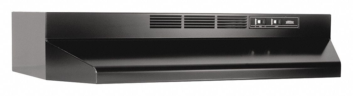 Broan 30-Inch 2-Speed Under-Cabinet Non-Ducted Range Hood, Black