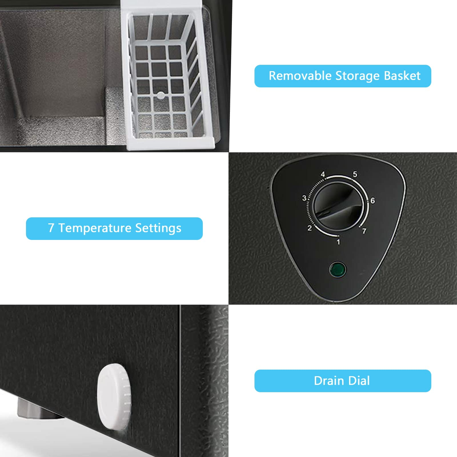 WANAI 3.5 Cu. ft. Top-Opening Chest Freezer