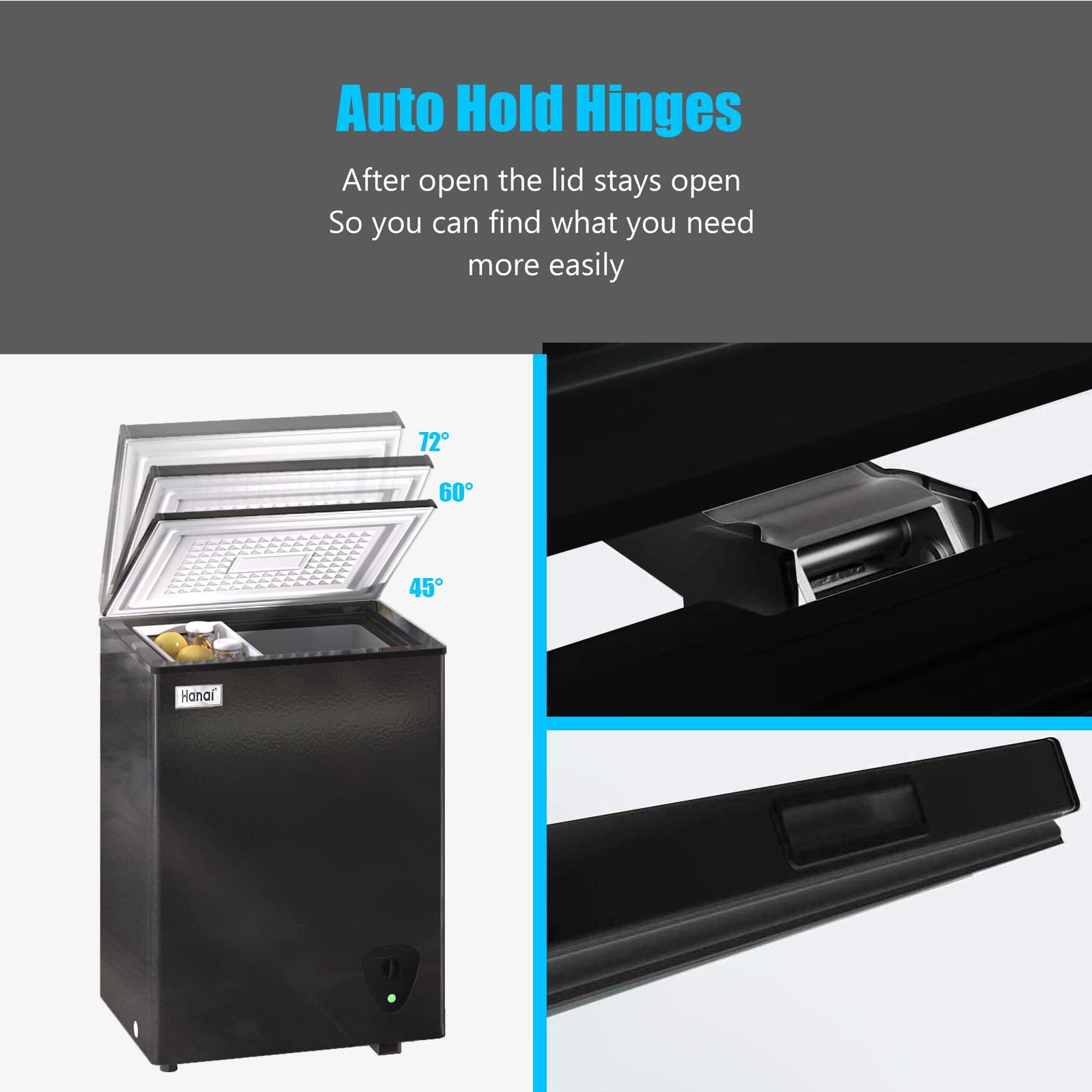 WANAI 3.5 Cu. ft. Top-Opening Chest Freezer