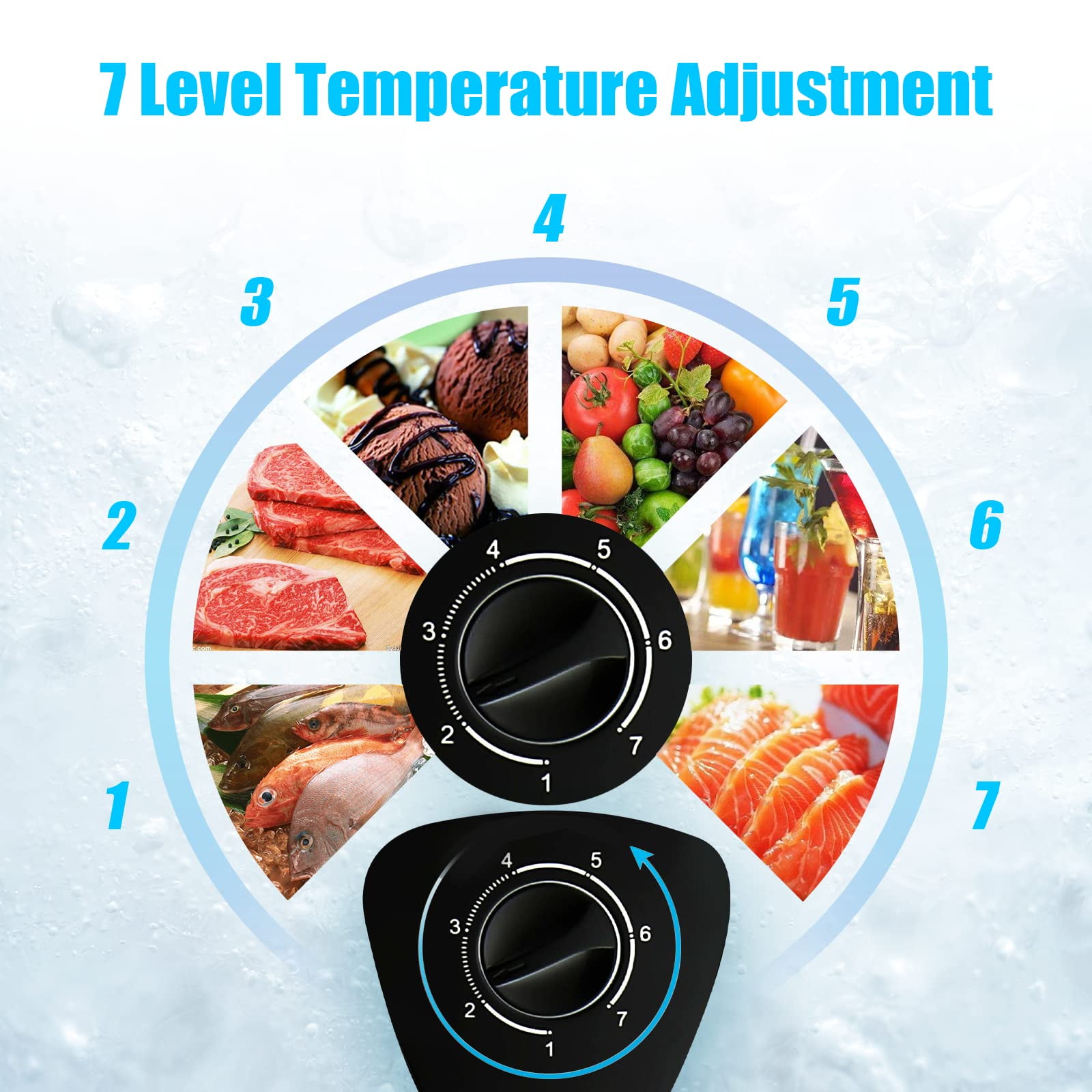 WANAI 3.5 Cu. ft. Top-Opening Chest Freezer