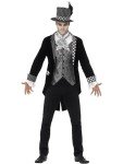 Smiffys Deluxe Dark Hatter Costume, Black with Jacket, Mock Shirt & Top Hat, Halloween Twisted Fairytale Fancy Dress, Adult Dress Up Costumes