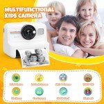 HiMont Kids Camera Instant Print, 1080P Instant Print Camera for Kids with 32GB Card & 3 Rolls Print Paper, Selfie Kids Digital Camera, Funny Kids Toys Gifts for Boys & Girls Age 3-12 (Black)