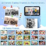 Gofunly Kids Camera Instant Print, 3.0'' Big Screen Instant Camera for Kids with 32G Card & 3 Print Paper, 1080P HD Video Kids Digital Camera for Toddler Age 3-12 Years Old Boys & Girls Birthday Gifts