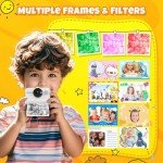 HiMont Kids Camera Instant Print, 1080P Instant Print Camera for Kids with 32GB Card & 3 Rolls Print Paper, Selfie Kids Digital Camera, Funny Kids Toys Gifts for Boys & Girls Age 3-12 (Black)