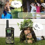 Walkie Talkies for Kids 8 Channel 3 KM Long Range Ingenious Communication Gadget Preventing Myopia Toys Best Birthday Gifts for 4-6 year old Boys Fit Outdoor Adventure Game Camping(Green camo)