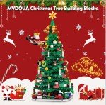 2024 Advent Calendar, Christmas Tree Building Block Set with LED String Lights, 24-Day Christmas Countdown Calendar, Christmas Home Decoration, Toy Gift Box for Boys and Girls, Educational Toy