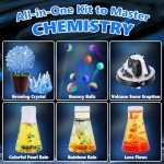 UNGLINGA 250+ Science Experiments Kits for Kids, Boys Girls Toys Birthday Gifts Ideas, Chemistry Set, STEM Activities Educational Project, Volcano Scientist Kit